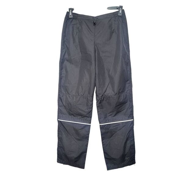 Nike Pants Womens Size L 12-14 Black Clima-Fit Elastic Waist Windbreaker Zipper - Picture 1 of 10